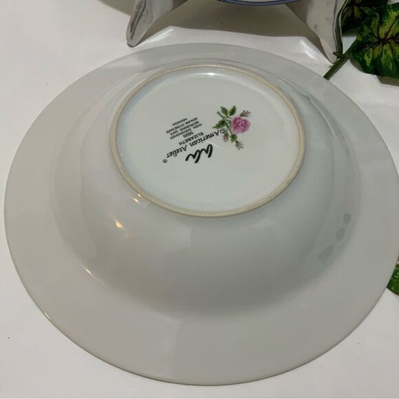 2 AMERICAN ATELIER ELIZABETH 5020 salad Plate 9” Granny Core Floral Gingham A2 - Picture 7 of 12